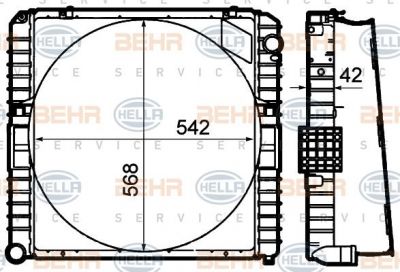 Hella 8MK 376 792-181 радиатор, охлаждение двигателя на IVECO EuroCargo