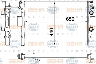 Hella 8MK 376 900-234 радиатор, охлаждение двигателя на IVECO DAILY III фургон/универсал