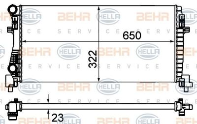 Hella 8MK 376 901-404 радиатор, охлаждение двигателя на SEAT LEON ST (5F8)