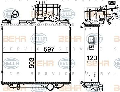 Hella 8MK 376 903-001 радиатор, охлаждение двигателя на JOHN DEERE Series 6