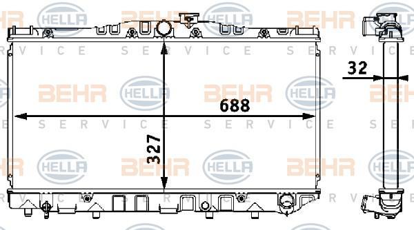 HELLA Радиатор охдаждения двига... (8mk376708-181)
