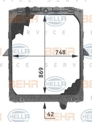 HELLA Радиатор охлаждения DAF (8MK376721-501)