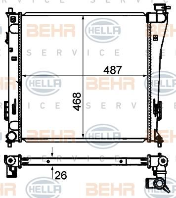 Hella 8MK376735-271 Радиатор двигателя