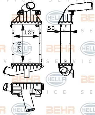 Hella 8ML 376 723-121 интеркулер на OPEL ASTRA G седан (F69_)