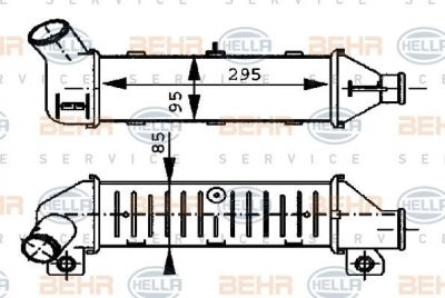 Hella 8ML 376 723-251 интеркулер на VW POLO CLASSIC (6KV2)