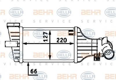 Hella 8ML 376 723-411 интеркулер на OPEL ASTRA G седан (F69_)