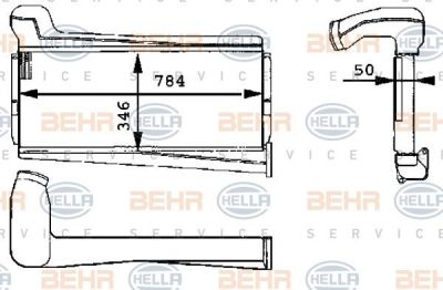 Hella 8ML 376 723-631 интеркулер на MERCEDES-BENZ SK