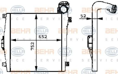 Hella 8ML 376 724-051 интеркулер на MERCEDES-BENZ SK