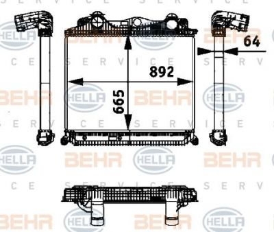 Hella 8ML 376 724-321 интеркулер на MAN TGA