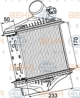 Hella 8ML 376 746-241 интеркулер на SMART FORTWO Cabrio (451)