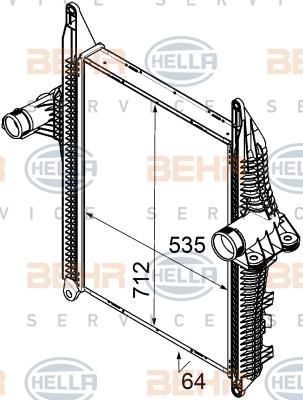 Hella 8ML 376 746-301 интеркулер на MAN TGM