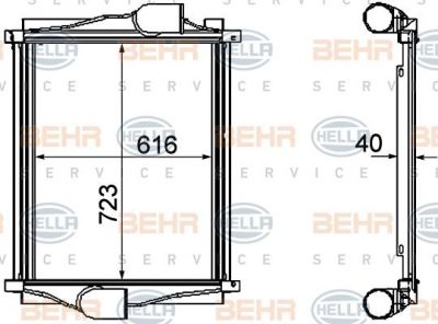 Hella 8ML 376 746-311 интеркулер на MAN EL