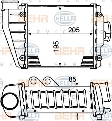 Hella 8ML 376 746-321 интеркулер на VW PASSAT Variant (3A5, 35I)
