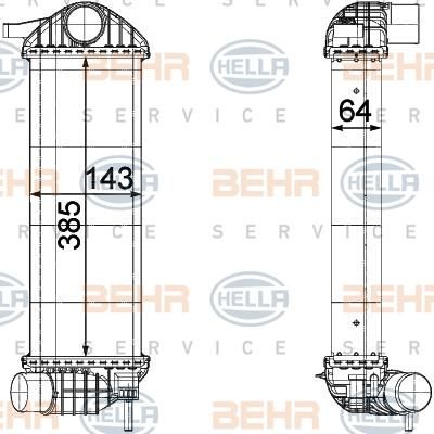 Hella 8ML 376 755-551 интеркулер на RENAULT KANGOO BE BOP (KW0/1_)