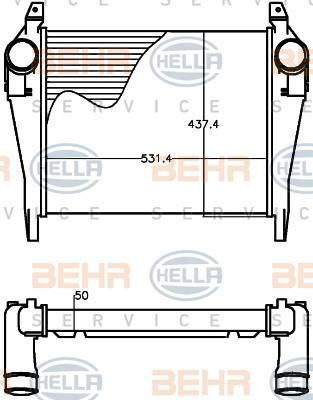 Hella 8ML 376 758-131 интеркулер на IVECO EuroCargo