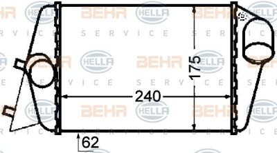 Hella 8ML 376 776-281 интеркулер на FIAT STILO (192)