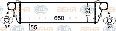 Hella 8ML 376 776-351 интеркулер на MERCEDES-BENZ C-CLASS купе (CL203)