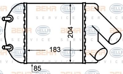 Hella 8ML 376 776-501 интеркулер на RENAULT SCЙNIC I (JA0/1_)