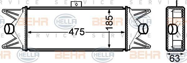 Hella 8ML 376 776-771 интеркулер на IVECO DAILY IV фургон/универсал