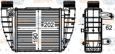 Hella 8ML 376 899-051 интеркулер на AUDI A4 (8EC, B7)