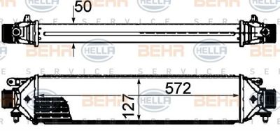 Hella 8ML 376 899-131 интеркулер на FIAT GRANDE PUNTO (199)