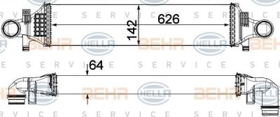 Hella 8ML 376 924-001 интеркулер на MERCEDES-BENZ B-CLASS (W246, W242)