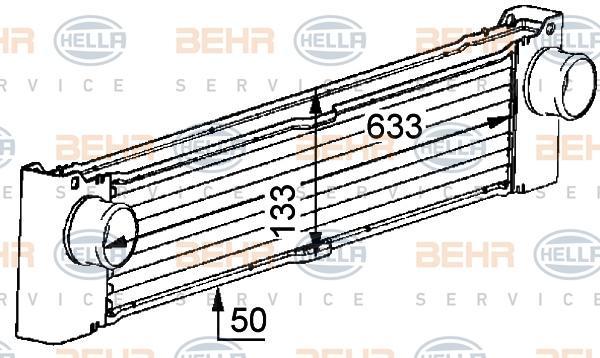 HELLA Интеркулер Mercedes Vito 2.2 03- (8ML376723-521)