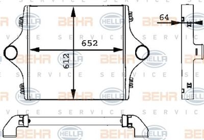 HELLA Охладитель нагнетаемого воздуха (интеркулер) MAN F2000 (8ML376723-741)