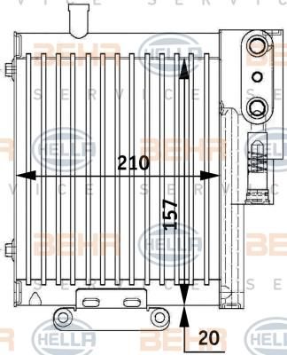 Hella 8MO 376 729-591 масляный радиатор, автоматическая коробка передач на AUDI A4 (8E2, B6)