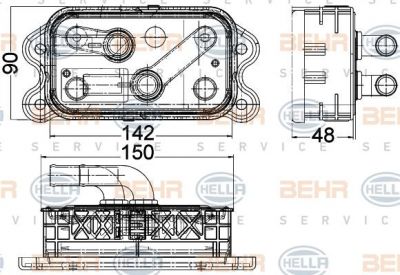 Hella 8MO 376 756-761 масляный радиатор, двигательное масло на VOLVO S80 I (TS, XY)