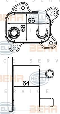 Hella 8MO 376 792-791 масляный радиатор, автоматическая коробка передач на OPEL CORSA D
