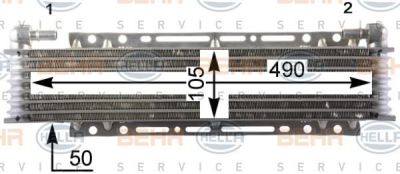 Hella 8MO 376 901-111 масляный радиатор, двигательное масло на SCANIA P,G,R,T - series