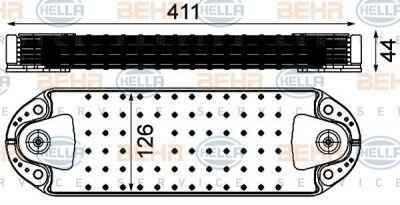 Hella 8MO 376 906-421 масляный радиатор, двигательное масло на VOLVO FM 12