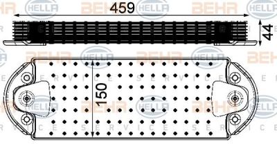 Hella 8MO 376 906-461 масляный радиатор, двигательное масло на VOLVO FM