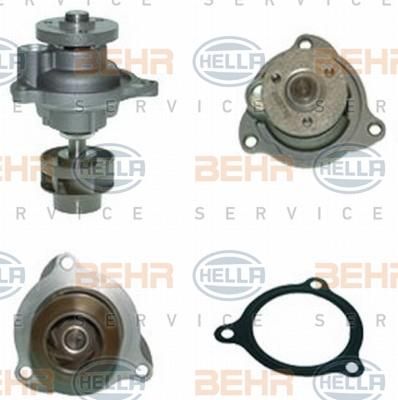 Hella 8MP 376 801-281 водяной насос на FORD KA (RB_)