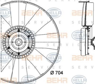 Hella 8MV 376 727-141 вентилятор, охлаждение двигателя на IVECO EuroTech MP