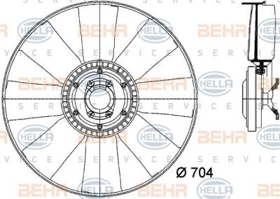 Hella 8MV 376 728-161 вентилятор, охлаждение двигателя на IVECO EuroTrakker