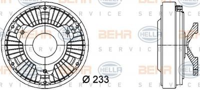 Hella 8MV 376 728-401 сцепление, вентилятор радиатора на MERCEDES-BENZ SK