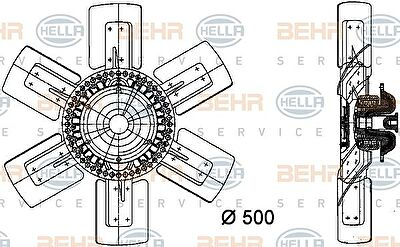 Hella 8MV 376 730-191 вентилятор, охлаждение двигателя на VOLVO FL 6