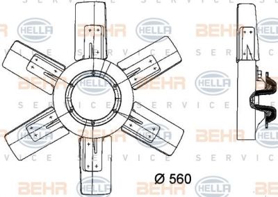 Hella 8MV 376 730-251 вентилятор, охлаждение двигателя на MERCEDES-BENZ MK