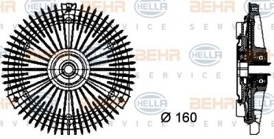 Hella 8MV 376 732-251 сцепление, вентилятор радиатора на MERCEDES-BENZ C-CLASS (W202)