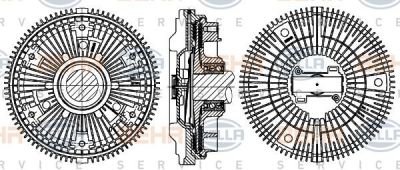 Hella 8MV 376 757-581 сцепление, вентилятор радиатора на VOLVO FH 12