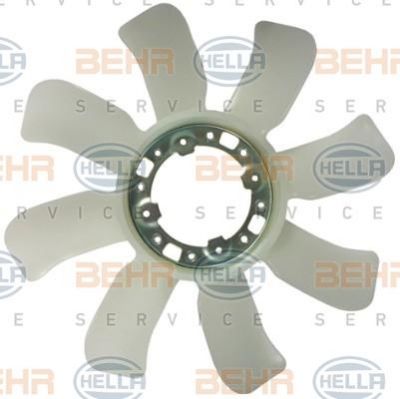 Hella 8MV 376 791-411 крыльчатка вентилятора, охлаждение двигателя на TOYOTA LAND CRUISER 80 (_J8_)