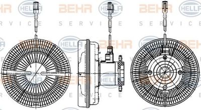 Hella 8MV 376 906-521 сцепление, вентилятор радиатора на MAN TGS