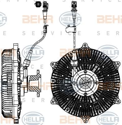 Hella 8MV 376 907-121 сцепление, вентилятор радиатора на MAN TGX