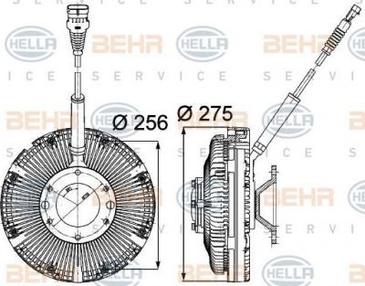 HELLA СЦЕПЛЕНИЕ, ВЕНТИЛЯТОР РАДИАТОРА - АВТОМОБИЛЬ КОММЕРЧ. НАЗНАЧЕНИЯ (8MV376734-781)