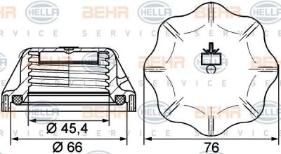 Hella 8MY 376 742-311 крышка, резервуар охлаждающей жидкости на MERCEDES-BENZ LK/LN2