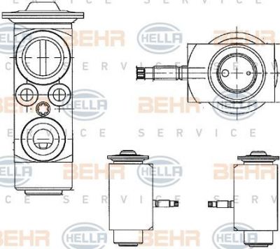 Hella 8UW 351 234-411 расширительный клапан, кондиционер на VOLVO S80 II (AS)