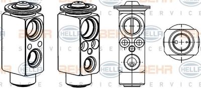 Hella 8UW 351 234-431 расширительный клапан, кондиционер на 5 Touring (E39)