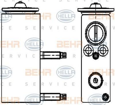 Hella 8UW 351 234-461 расширительный клапан, кондиционер на PEUGEOT 407 (6D_)